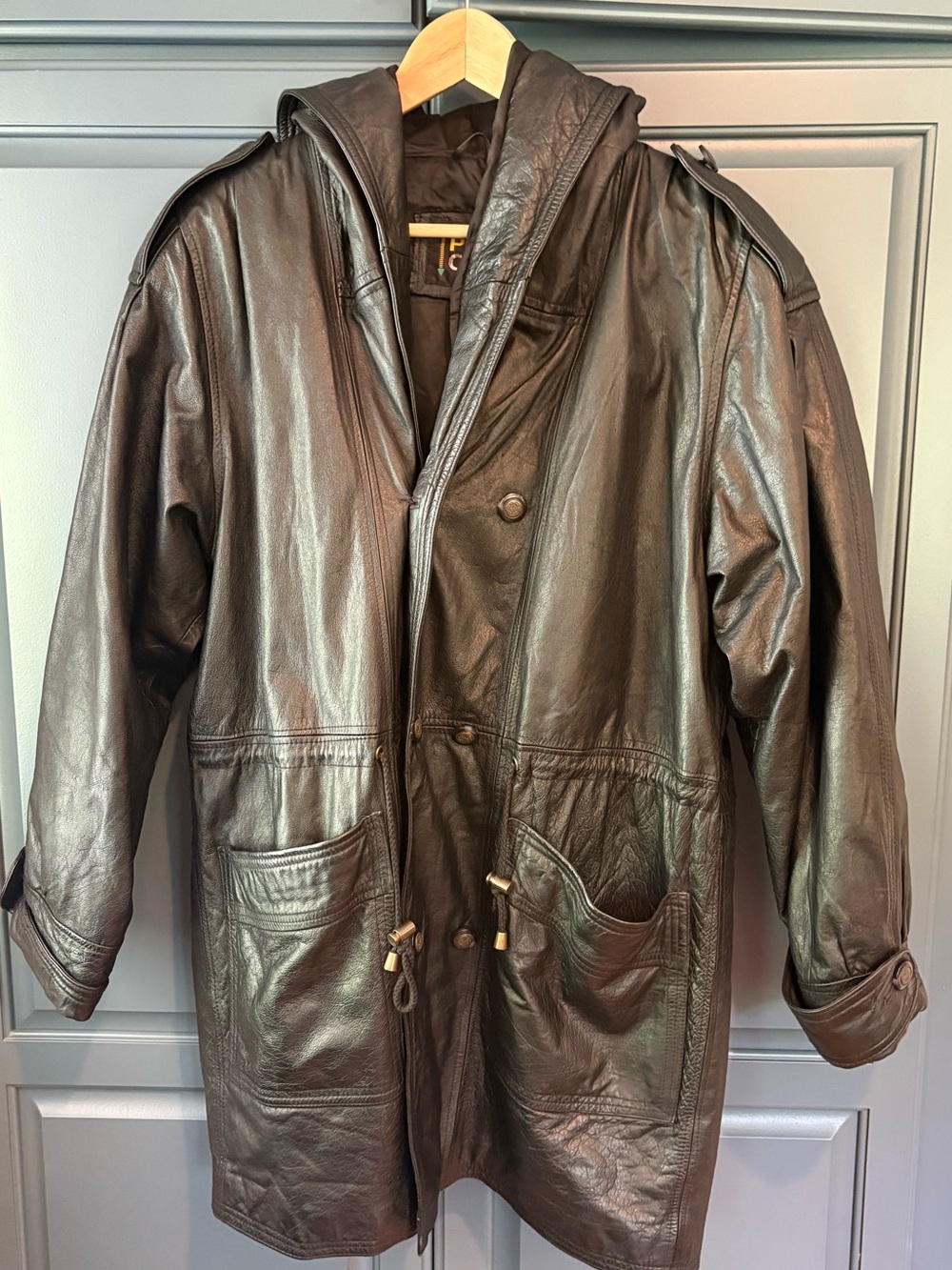 Vintage 90’s Pelle Cuir black leather jacket